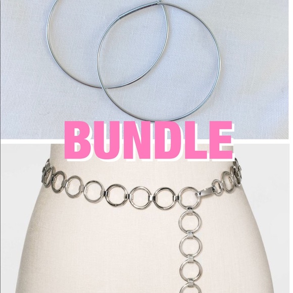 Brandy Melville Accessories - Trendy belt + earrings BUNDLE